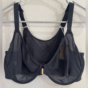 Delimira black bra - front closure 40DD